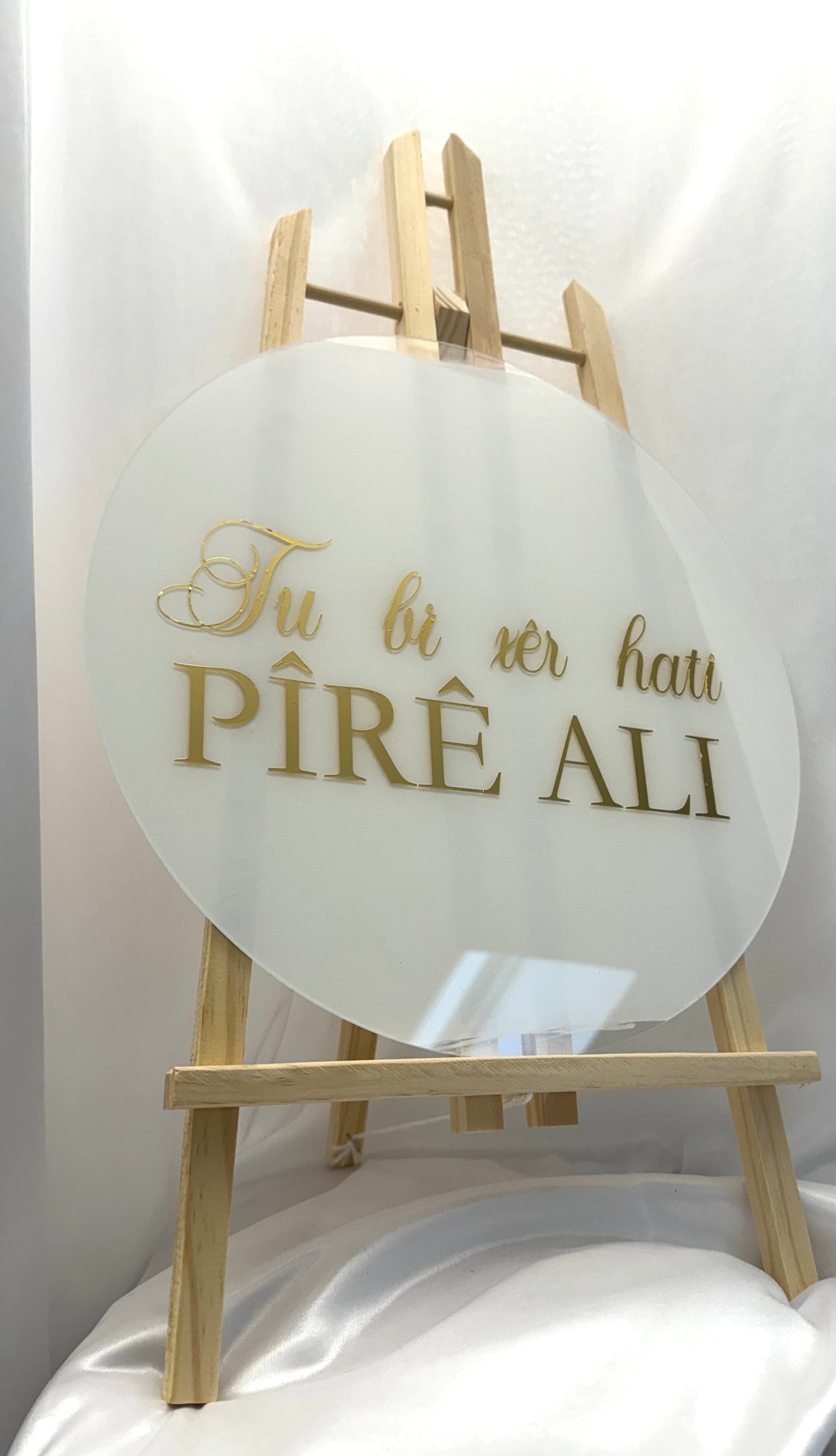 Acryltafel Batizmi - Tu bi xêr hati PIRÊ ALI