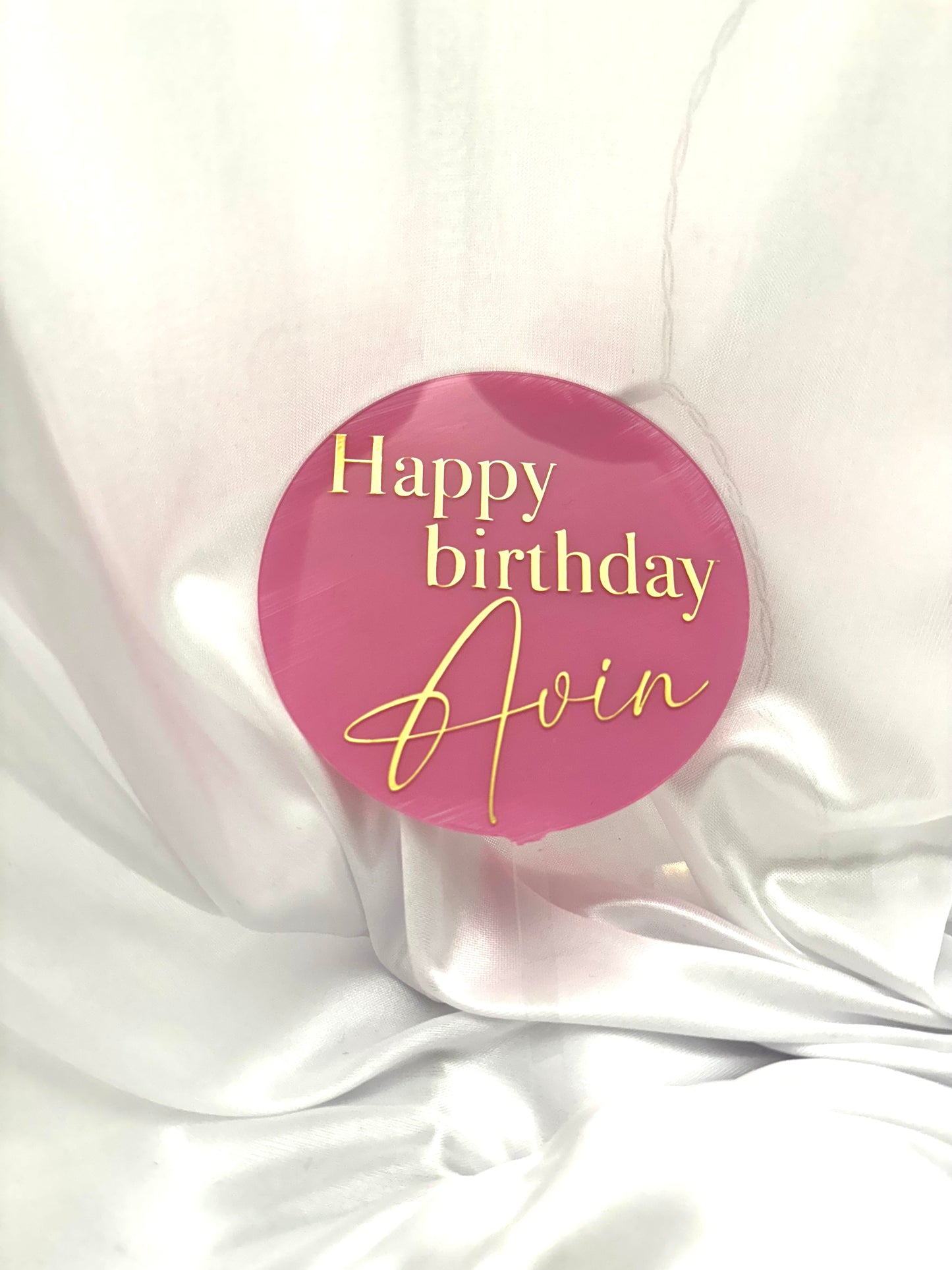 Personalisierter Caketopper - Acryl/rund