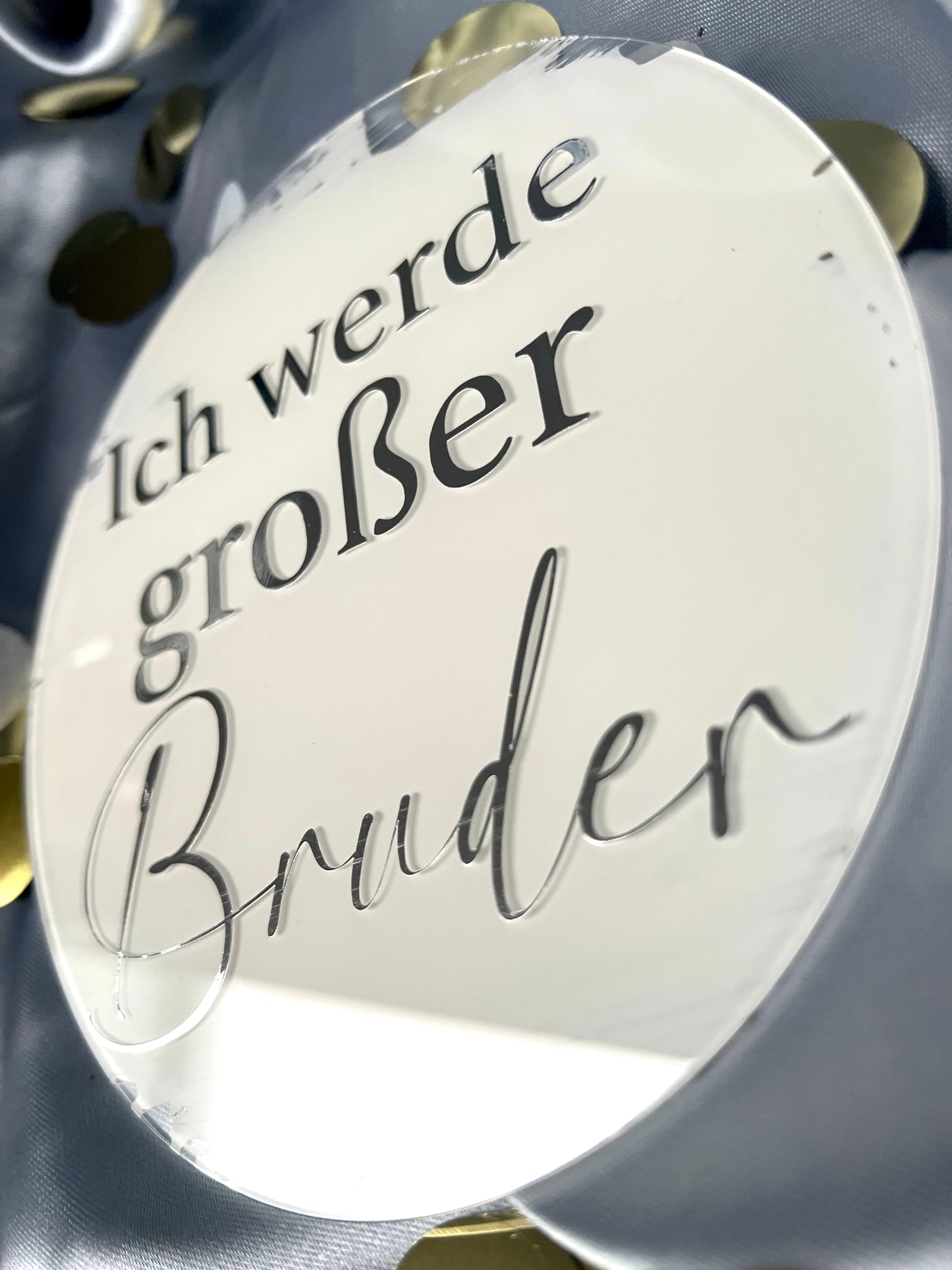Ich werde großer Bruder/Ich werde große Schwester - Personalisierte Acrylplatte zur Verkündung der Schwangerschaft