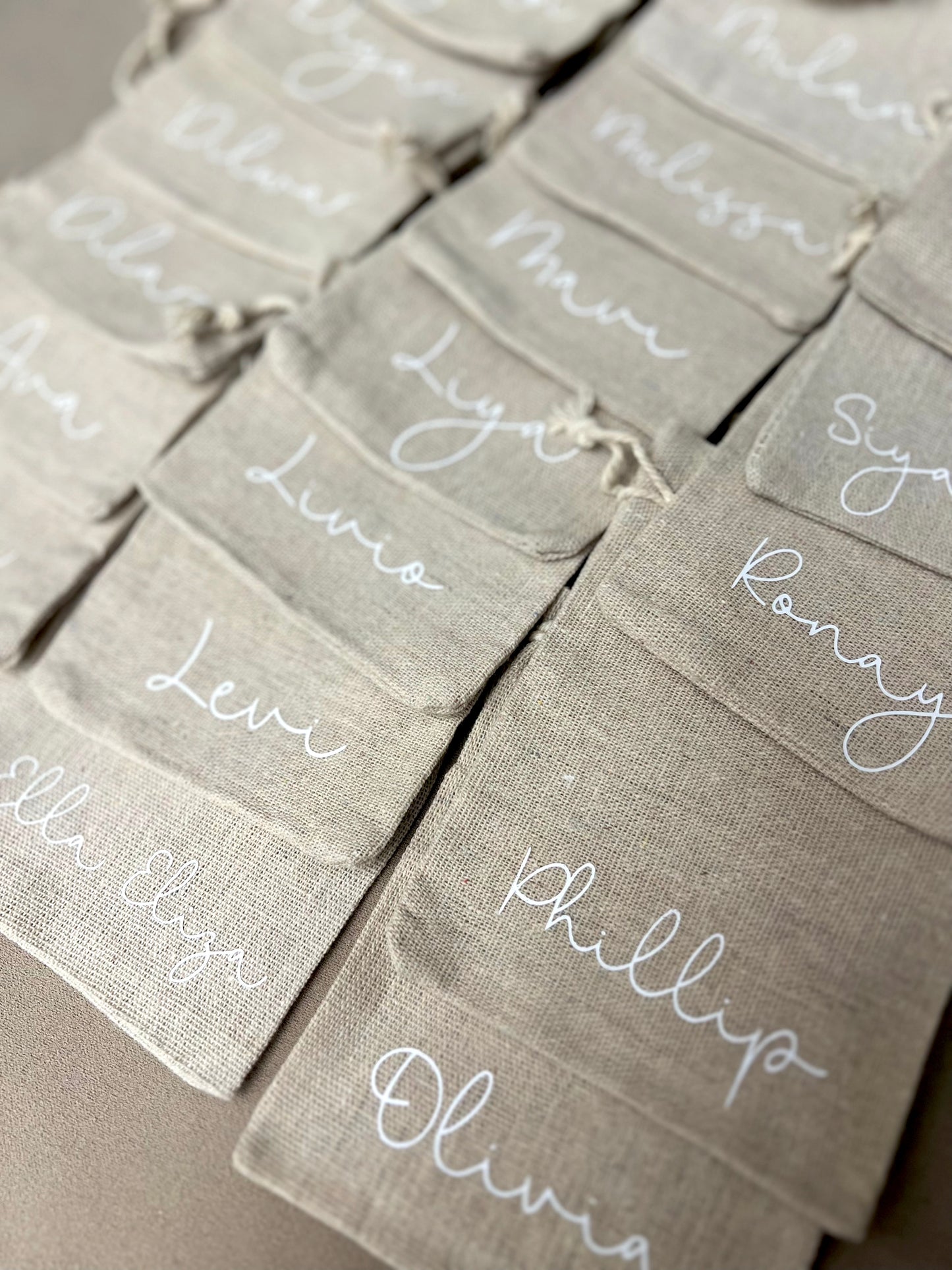 Gastgeschenk - Personalisierte Jutesäckchen