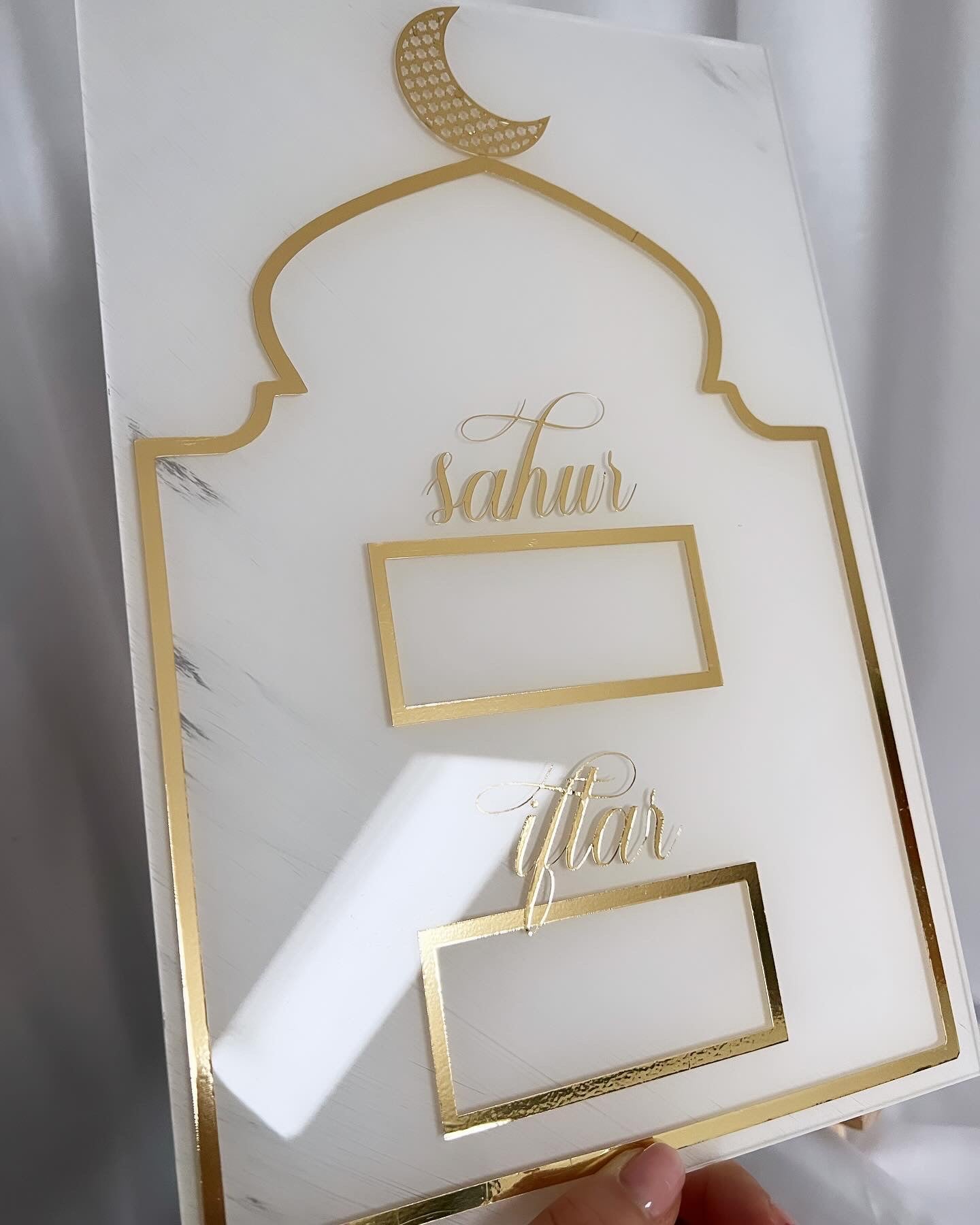 Ramadantafel aus Acryl zum Beschriften