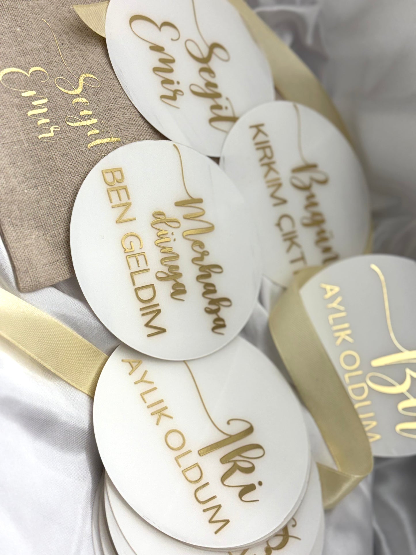 Zusatz Acrylplatte für Meilensteinkarten Set - mit individueller Beschriftung