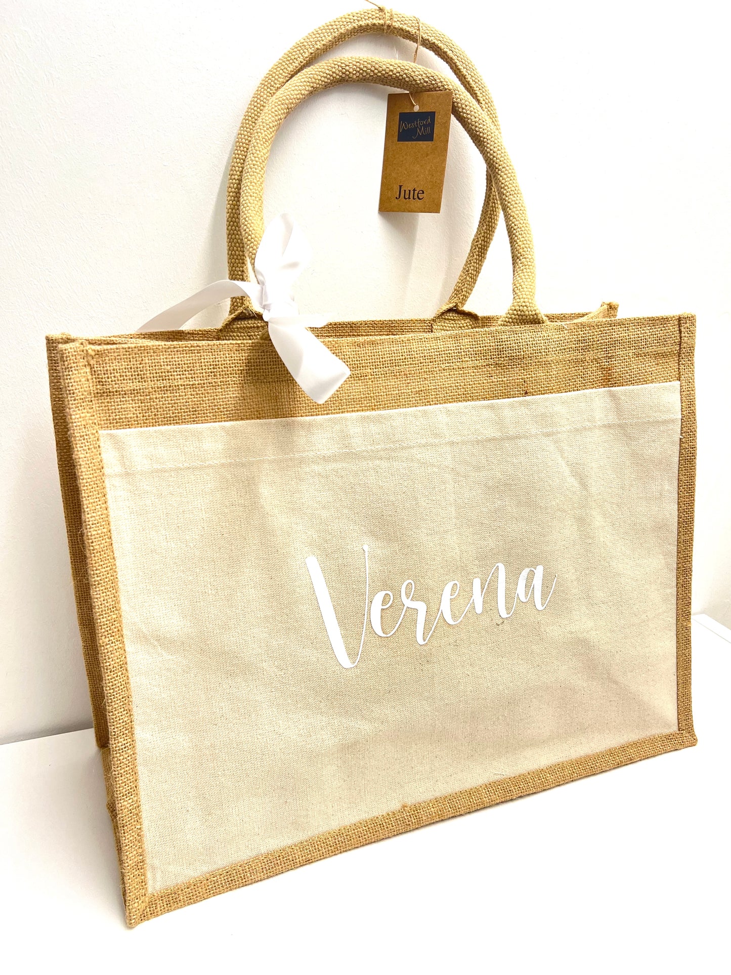 Canvas-Jute-Tasche - groß (personalisiert)