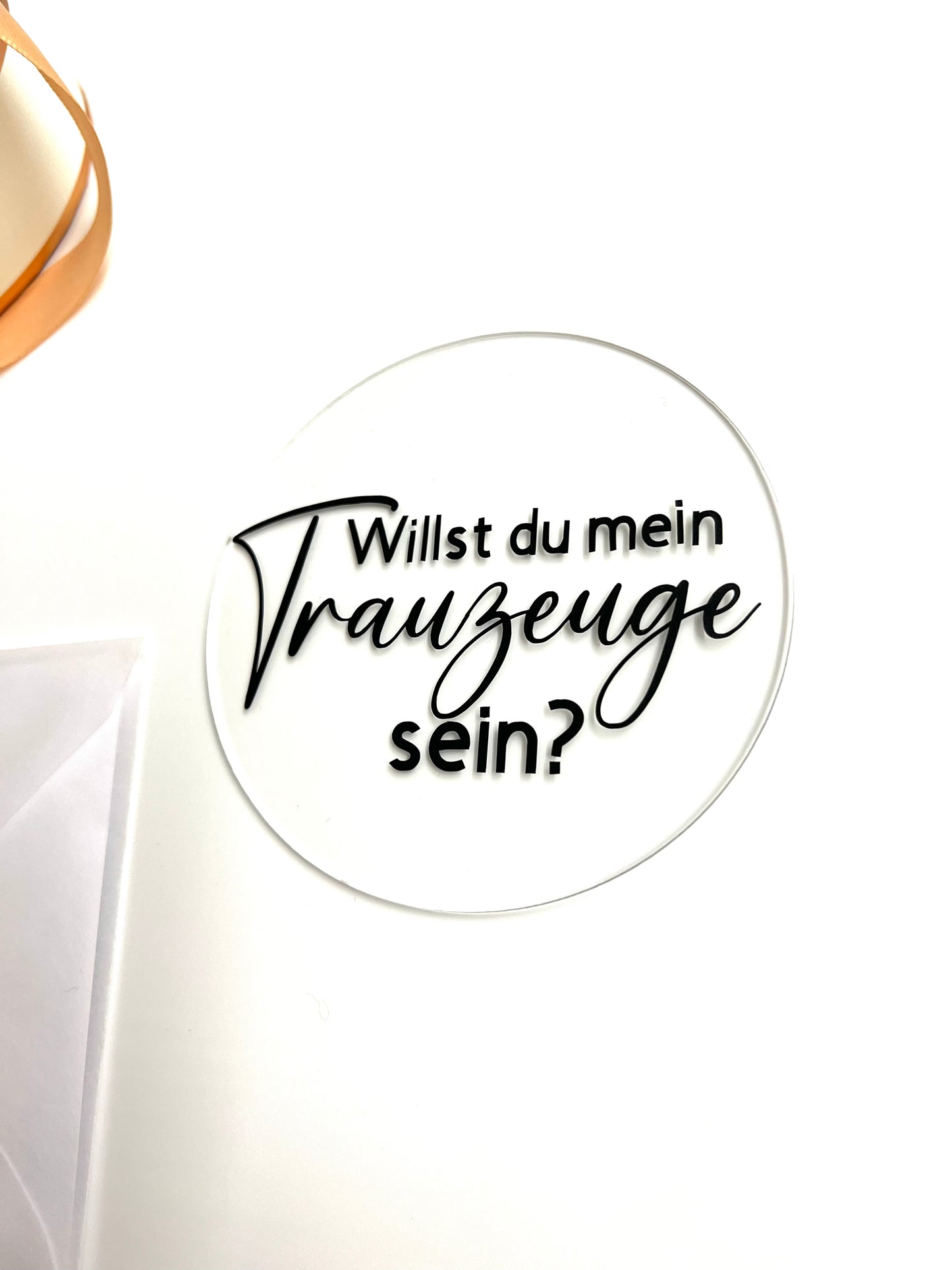 Willst du mein/e Trauzeuge/in sein? Acrylplatte (personalisiert)