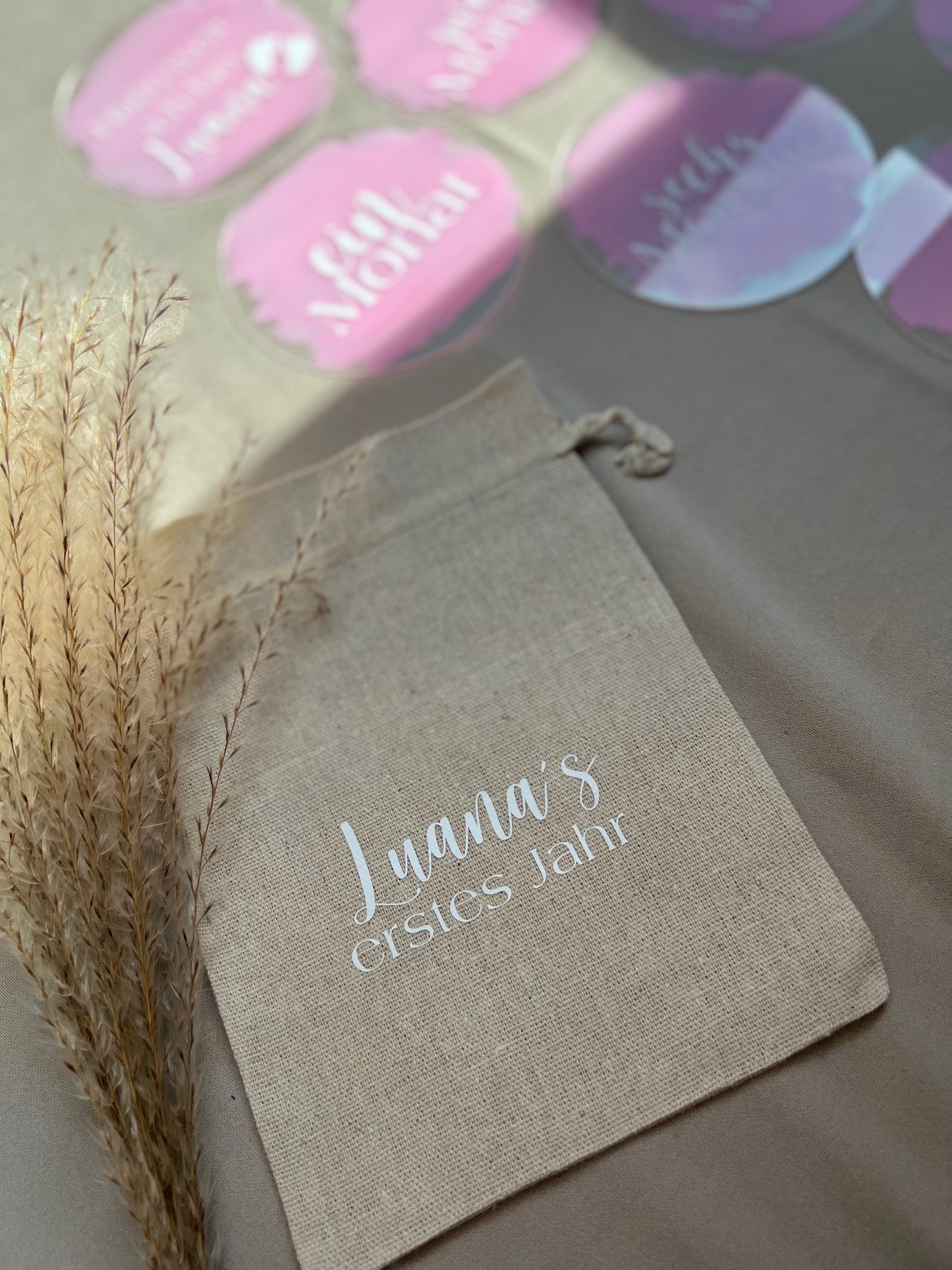 Personalisierte Meilensteinkarten für Babys erstes Jahr - Acrylplatte