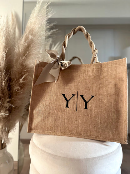 Personalisierte Totebag aus Jute - groß