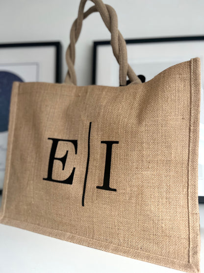 Personalisierte Totebag aus Jute - groß