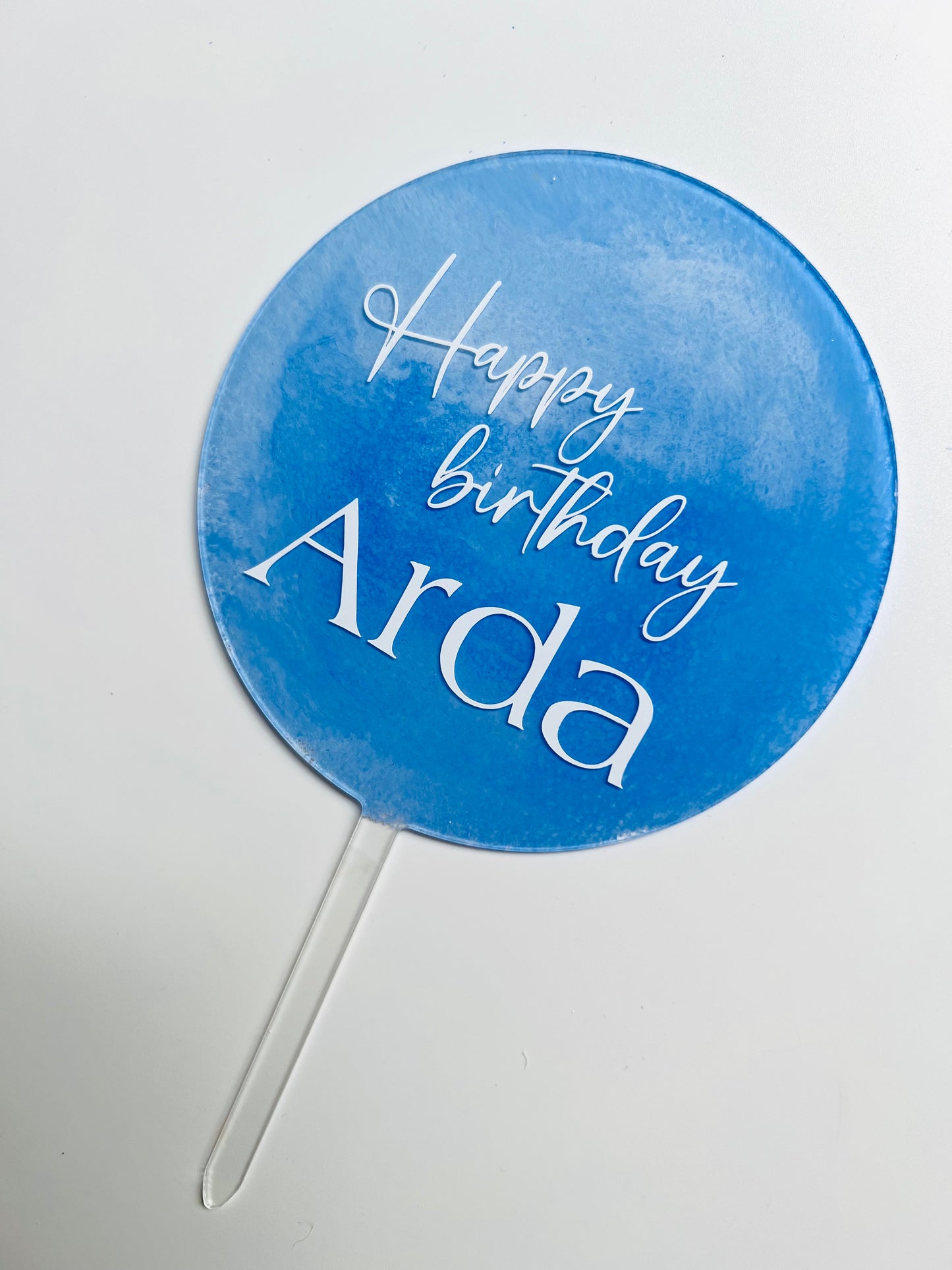 Personalisierter Caketopper - Acryl/rund