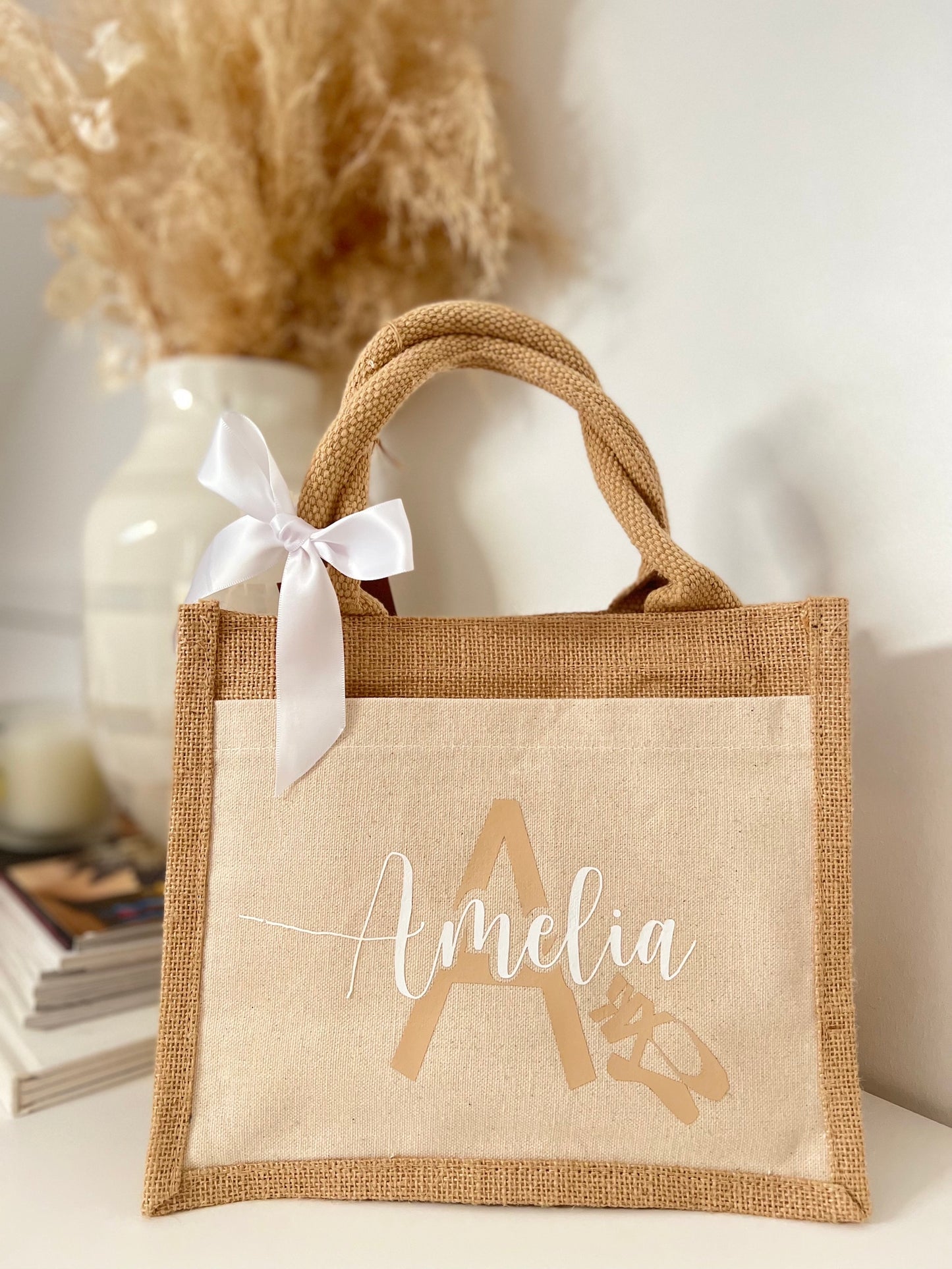 Canvas-Jute-Tasche - klein (personalisiert)